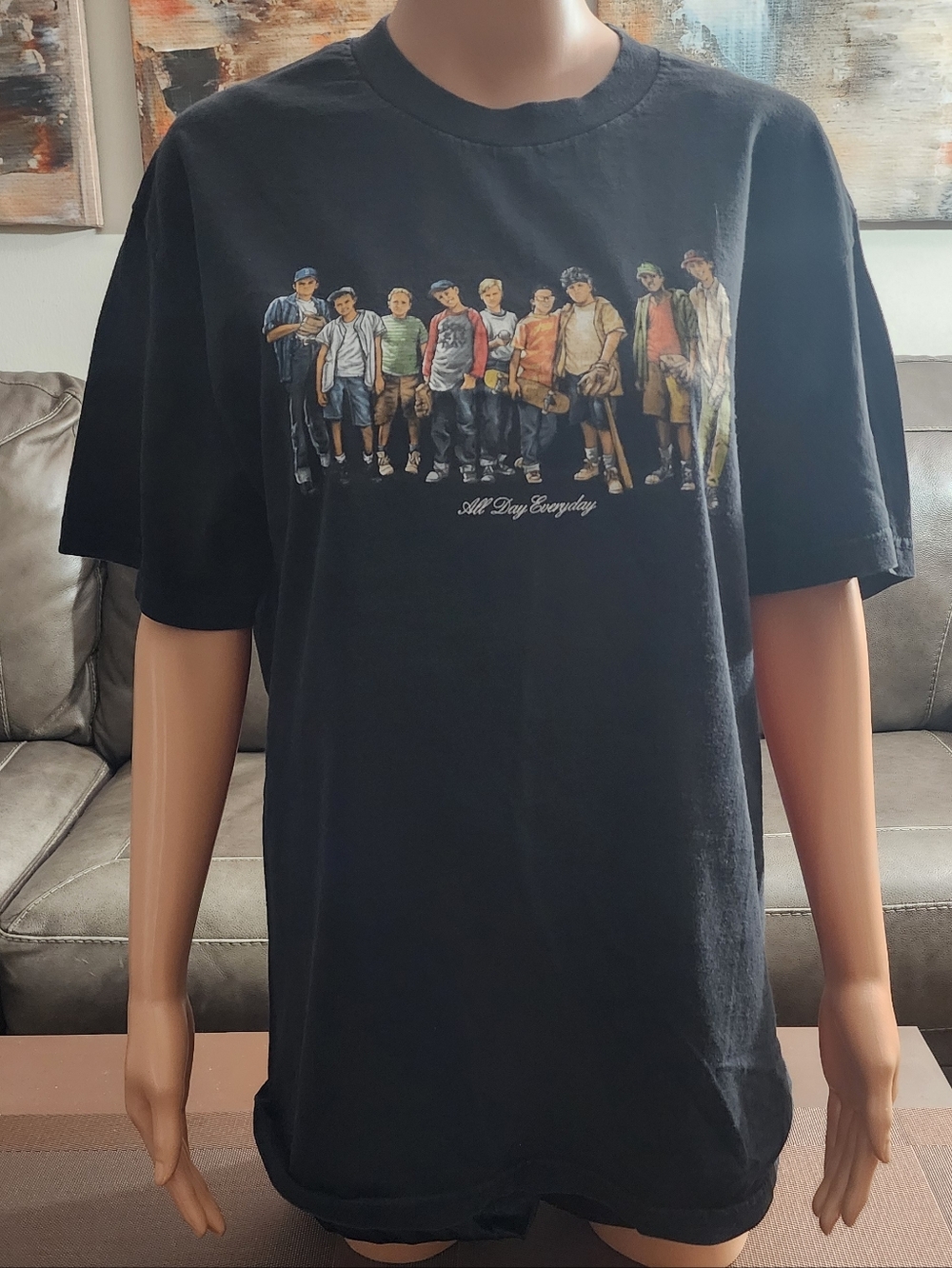 The Sandlot Cartoonized Black Graphic Tee